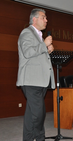 Ignacio Blanco durante la conferéncia